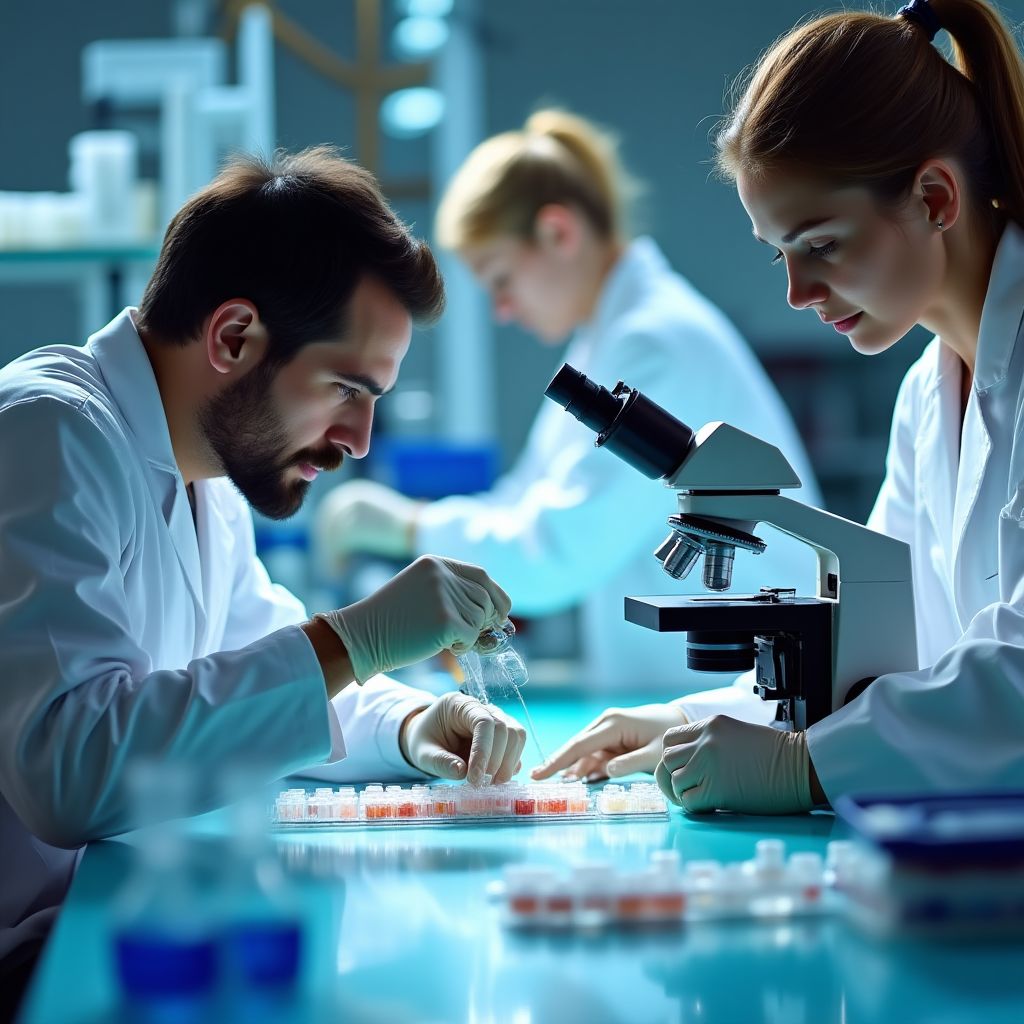 Análisis de muestras en laboratorio