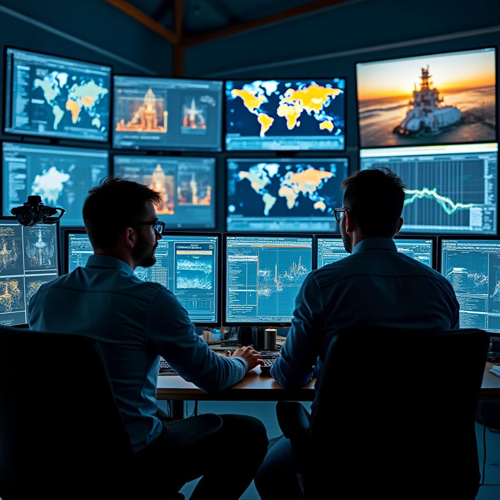 Equipo trabajando en análisis de datos